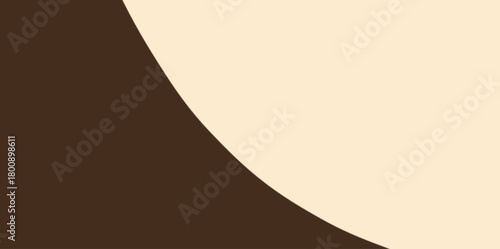 Soft Radial Curve Transition Vector Illustration Background. Gentle vector illustration background with a large, soft radial curve creating a smooth, round transition between the dark brown and light 
