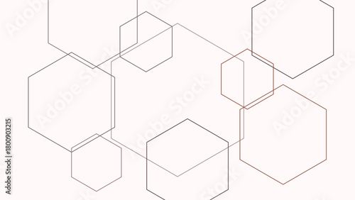 ABSTRACT BACKGROUND WITH HEXAGON LINES GEOMETRIC SHAPES BROWN COLOR DESIGN VECTOR TEMPLATE GOOD FOR MODERN WEBSITE, WALLPAPER, COVER DESIGN