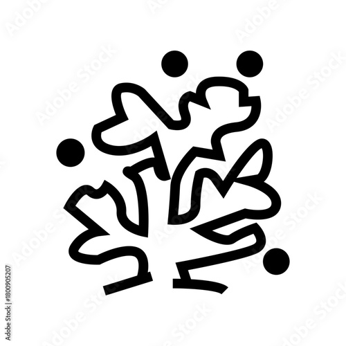 vector illustration of a coral sea