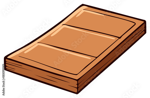 Simple cartoon illustration of a closed brown hardcover book