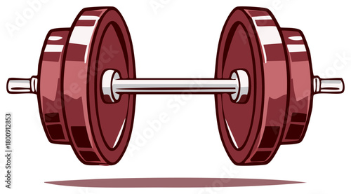 Vector illustration shows a dumbbell for fitness and exercise in a gym or home workout