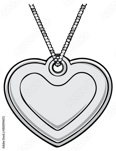 Heart Shaped Locket Pendant Necklace with Ball Chain Jewelry Fashionable Accessory Charm for Loved Ones Valentine's Day Symbol