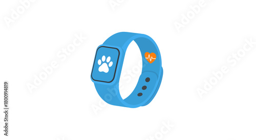 Track your furry friend's activity with this modern blue pet fitness tracker for a healthy lifestyle and stylish pet care with its paw print design
