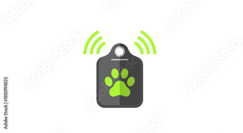 Ensure pet safety with this modern GPS tracker featuring a stylish paw print design, perfect for tech-savvy pet owners seeking peace of mind