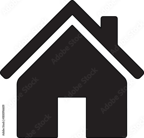 Home outline vector icon representing property residence and real estate on a dark background