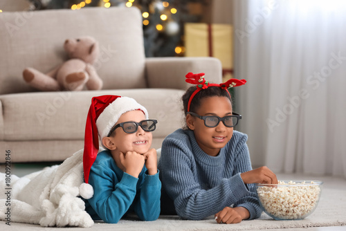 Cute children in 3D glasses...