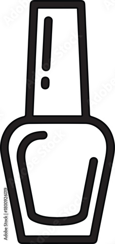 Nail polish bottle vector icon representing beauty cosmetics and personal care products for manicure and glamour.