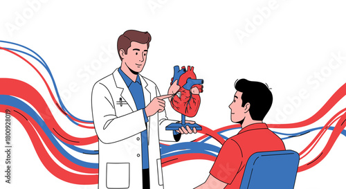 Medical Professional Explaining Heart Anatomy To Patient For Healthcare Understanding
