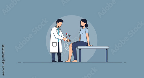 Medical Professional Performing Neurological Examination on a Patient, Healthcare Concept