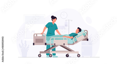 Medical Professional Providing Care To Patient, Showing Compassion In Hospital Environment