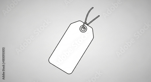 Blank white price tag vector illustration for product labeling and retail sales marketing graphic design