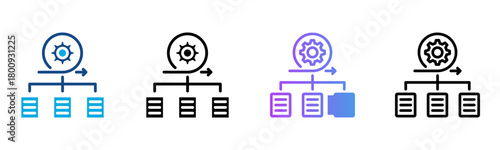 Framework Icon Multiple Style Vector Illustration

