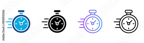 Quick Icon Multiple Style Vector Illustration
