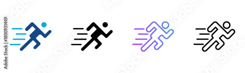 Agilty Icon Multiple Style Vector Illustration
