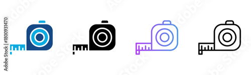 Measure Icon Multiple Style Vector Illustration
