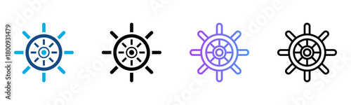 Control Icon Multiple Style Vector Illustration
