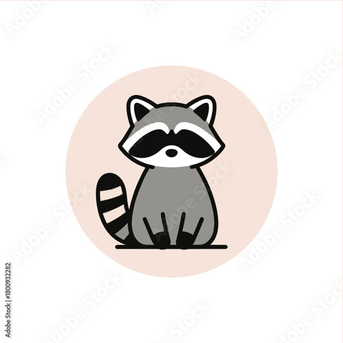 Charming raccoon illustration perfect for children's books, educational materials, and adorable designs, evoking playful innocence and whimsical charm