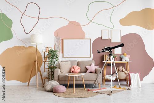 Interior of stylish childre...