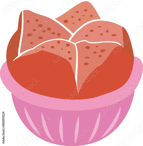 Taiwan Prosperity Steamed Cake (Fa Gao) – Worship Offering Vector