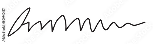 A generic, illegible signature drawn with a continuous black line on an isolated white backdrop, symbolizing a contract, document, or personal mark in a modern, minimalist style