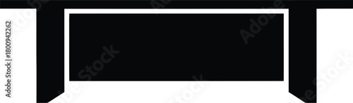 Simple black silhouette of adesk 