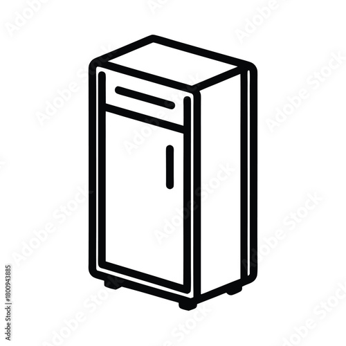 Refrigerator Outline Vector Illustration
