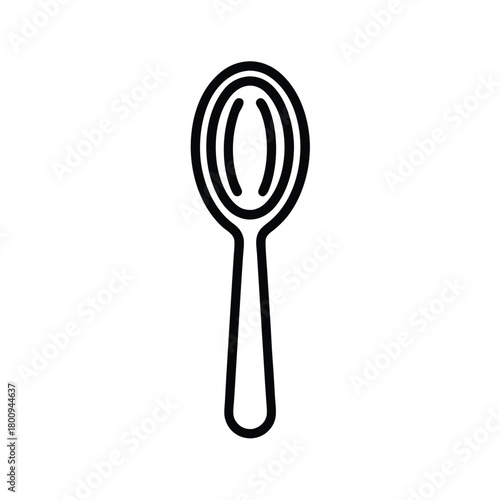 Teaspoon Outline Vector Illustration