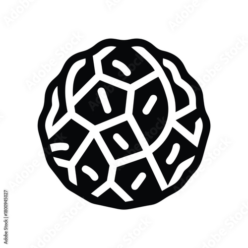 Truffle Outlined In Bold Vector Illustration