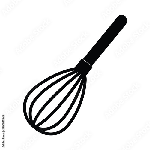 Whisk Outlined In Bold Vector Illustration