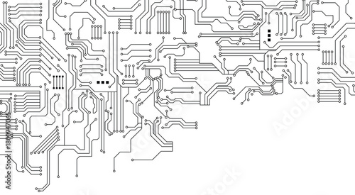Vector circuit board illustration. Abstract technology.