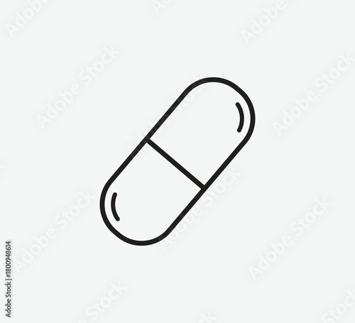 Capsule Icon – Medical Pill Symbol illustration