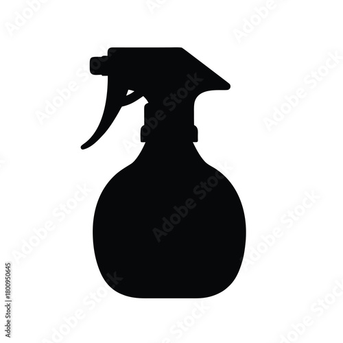 Black silhouette of a trigger spray bottle for cleaning or pest control products