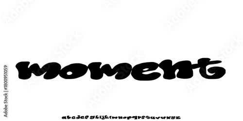 Elegant Font. Groovy Font. Graffiti Font. Creative Hand Drawn Uppercase. Street Art Classic Lettering Fashion Designs Typography modern serif decorative vintage concept vector illustration	