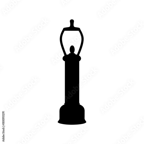 Classic tall outdoor lamppost silhouette decorative street light fixture for parks gardens