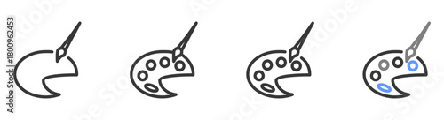 The Ultimate Art Styles and Tools Line Icon Set, creative universe icon set