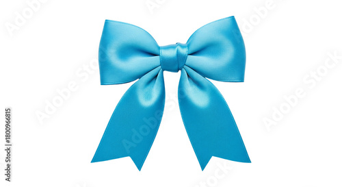blue bow isolated on white