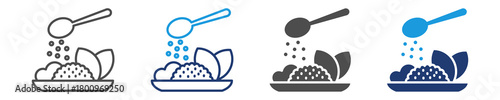 food additives icon set multiple style