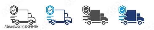 safe delivery icon set multiple style