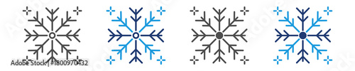 frozen icon set multiple style