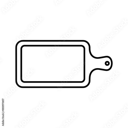 Cutting board icon kitchen utensil for preparing food. minimalist vector illustration of a chopping board tool for cooking.