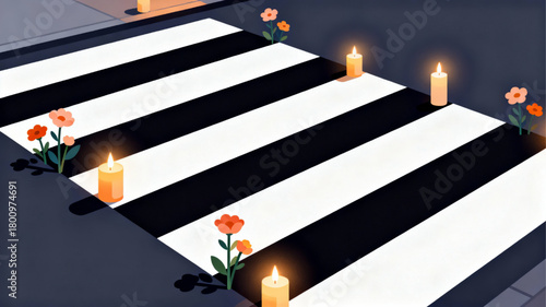 Vector Art 12 - Pedestrian Crossing Memorial