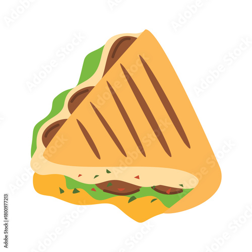 Quesadilla Cartoon Illustration food, Mexican Quesadilla Food