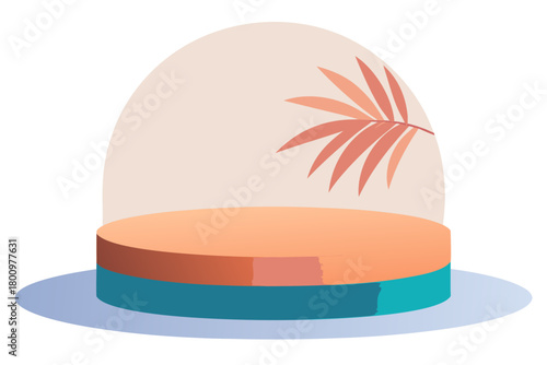 vector illustration of a beach
