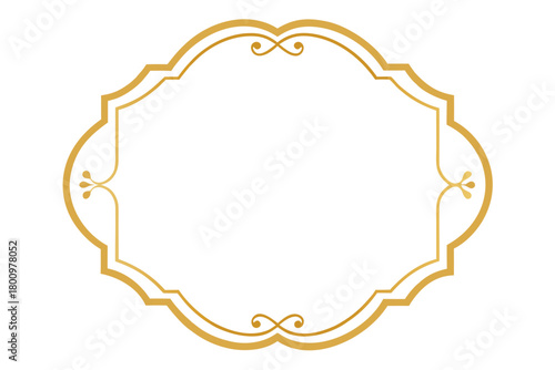 golden frame with floral pattern