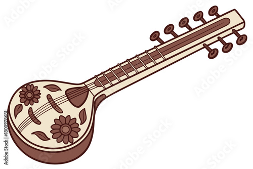 acoustic guitar isolated on white