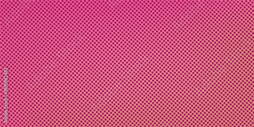 Pink orange polka dots gradient halftone background. Pop art cartoon dot texture with comic graphic design, Horizontal abstract pattern wall for cover digital technology.