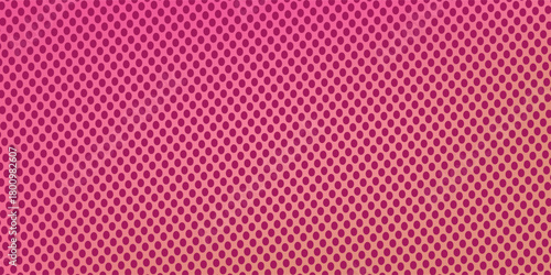 Pink orange polka dots gradient halftone background. Pop art cartoon dot texture with comic graphic design, Horizontal abstract pattern wall for cover digital technology.