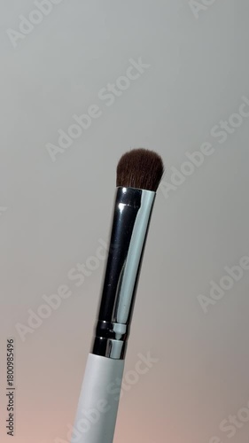 Brush Make Up With Cream Foundation Texture Footage Video Micro Lens Details For Advertising Content