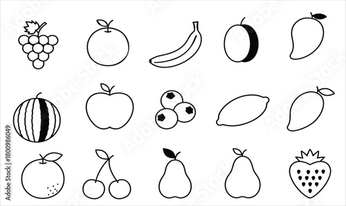 fruits and vegetables with white background