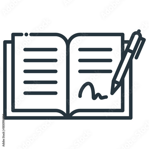 Book Outline Icon